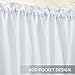 CAROMIO Tier Curtains for Kitchen, Waffle Woven Textured Short Window Tier Curtains for Bathroom Rod Pocket Kitchen Cafe Curtains, 30W x 24L Inch, White, 1 Pair