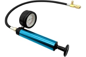 ZKTOOL Aluminum Automotive Cooling System Radiator Pressure Tester Tool,Pressure Test Pump with Pressure Gauge, Aluminum Hand