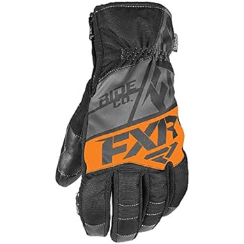 FXR Mens Fuel Short Glove (Black/Charcoal/Orange, Small)