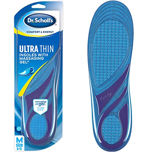 Dr. Scholl’s ULTRA THIN Massaging Gel Insoles (Men’s 8-13, Women’s 6-10) // 30% Thinner in the Toe for Comfort in Dress Shoes