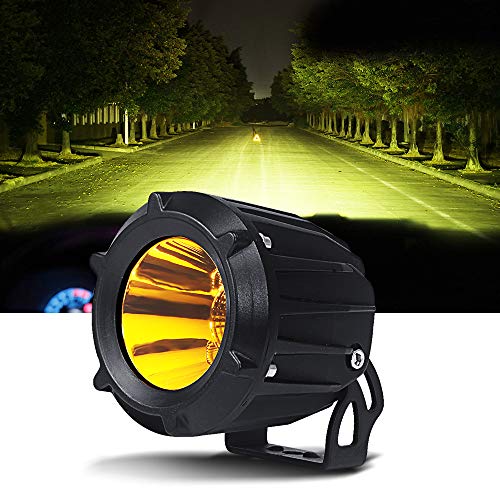Fog Light Yellow Amber 25W Led Work Light Combo Beam 3000K Yellow Led Driving Pod Light Motorcycle Off Road Driving Light for Motorcycle ATV UTV Jeep Truck Boat SUV