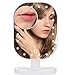 MelodySusie Makeup Mirror with LED Lights Natural Daylight Lighted Vanity Mirror with Touch Screen Dimming 20 LED Lights, Detachable 10x Magnification Mirror, Portable Cordless Cosmetic Mirrors