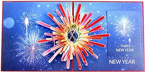 Amazon Co Jp 古墳greeting Card With Envelope 3d新しい年fireworks Pop Up Merry新しい年クリスマスグリーティングカード誕生日招待カード用紙カード手作りクラフトvalentinesクリスマス招待カード ホーム キッチン