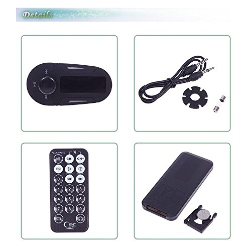 ZHUOTOP Car Kit Mp3 Player Wireless Fm Transmitter Modulator Usb Sd Mmc Lcd With Remote Sw-618 Get More Fun During Driving Green - Thumbnail 2