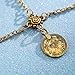 Nicute Boho Layered Thigh Chains Coin Body Chain Summer Beach Body Jewelry for Women and Girls (Gold)