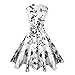 MaggieX Womens Vintage 1950's Floral Sleeveless Party Cocktail Dress