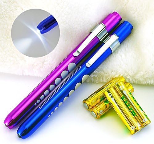 Onh medical nursing led penlight for doctors pupil gauge healthcare with nurses white light 2PCS