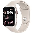 Apple Watch SE (2nd Gen) (GPS + Cellular, 40mm) - Starlight Aluminum Case with Starlight Sport Band, S/M (Renewed)
