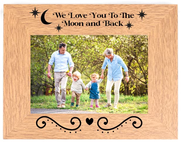We Love You To The Moon And Back Landscape 6x4 Photo Picture Frame Photoframe Gifts For Him Her Mum Mummy Dad Daddy