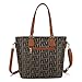 Women Shoulder Handbag for Work Purse 6 Piece Set Bag (Brown-6)
