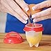 Silicone Egg Cooker Set,Non Stick Egg Poacher,Soft Hard Boiled Egg Maker Cups Without Shell,Boiled,Steamer with Egg Holder,LiD (9 Packs)