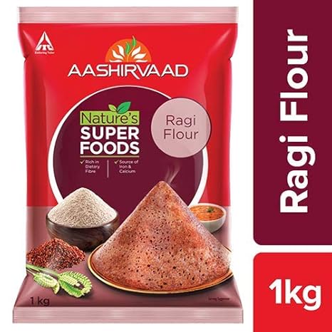 Aashirvaad Natures Super Foods Ragi Flour Pouch, 1 kg