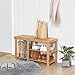 SONGMICS Bamboo Shoe Bench, Shoe Rack for Boots, Entryway Storage Organizer, 3-Tier Shoe Shelf, for Hallway, Bathroom, Living Room, Corridor, Natural ULBS06N