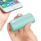 iWALK Portable Charger with Built in Plug, 3300mAh Ultra-Compact Power Bank External Battery Pack Charger Compatible with iPhone 5 6 7 8 Plus X SE XS, iPad, Green