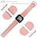 Wepro Bands Compatible with Fitbit Versa Smart Watch, Small, Peach