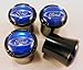 Ford Oval Black Tire Air Valve Stem Caps 4pc