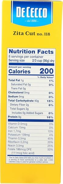 DE CECCO PASTA ZITA CUT, 16 OZ