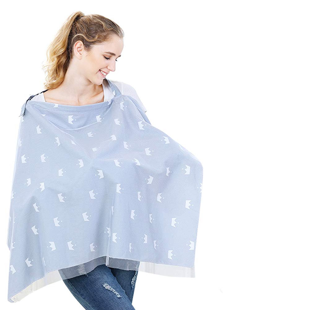 CHEPL Nursing Cover,Breathable Breastfeeding Cover with Adjustable Strap Storage Pockets for Breastfeeding Infants