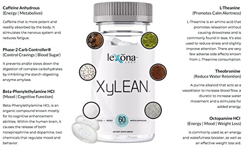 XyLEAN #1 Rated Diet Pills for Men & Women w/FDA Approved Phase 2 Carb Controller Appetite Suppressant | Weight Loss Aid | Helps Reduce Water Retention, Burn Fat, Increase Energy | 60ct - Thumbnail 2