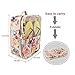 Foldable Travel Tote Bag Waterproof High Capacity Portable Storage Luggage Bag (Pink Floral)