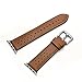 Kartice for Apple Watch Band,Luxury Genuine Leather Watch Band Strap Bracelet Replacement Wrist Band With Adapter Clasp for iWahtch Apple Watch & Sport & Edition--Brown 38mm