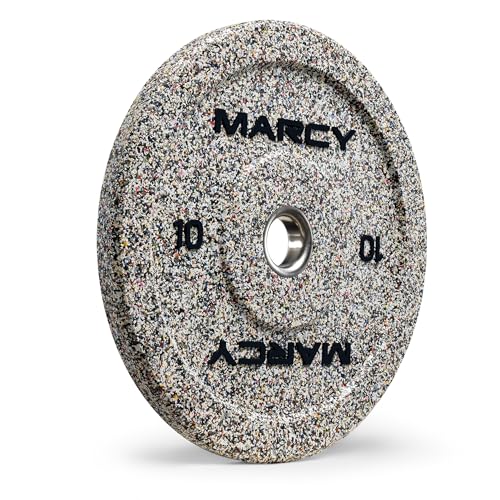 Marcy 2" High Bounce Olympic Bumper Plate for Strength Training Weightlifting W…