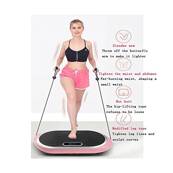 Vibration-Power-Plates-Vibration-Plate-Machine-With-Bluetooth-Speaker-5-Program-Modes-2-Resistance-Bands-Vibration-Fitness-Trainer-For-Weight-Loss-Body-ToningColorPink-Vibration-Power-Pla Vibration Power Plates, Vibration Plate Machine With Bluetooth Speaker, 5 Program Modes, 2 Resistance Bands, Vibration Fitness Trainer For Weight Loss & Body Toning,(Color:Pink Vibration Power Pla