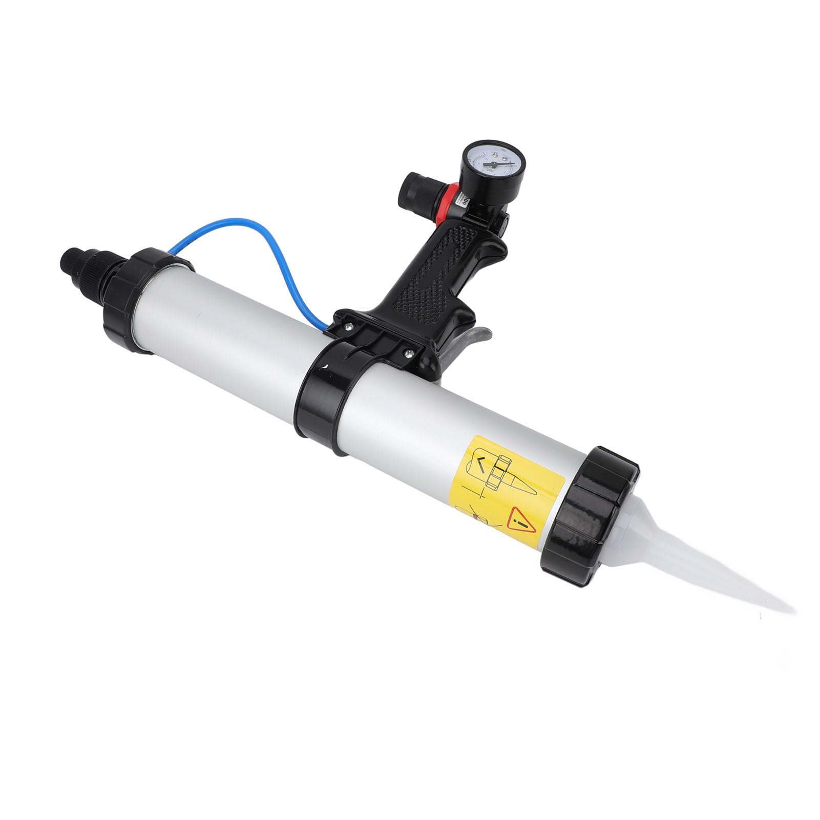 Pneumatic Caulking Gun Kit - Aluminum Alloy Compact Caulk Gun, High Filling Capacity Cartridge Applicator with Ergonomic Design for Home Decoration (400ml)