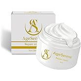 AgeSerene Face Moisturizer, Barrier Repair Cream with Ceramide, Hyaluronic Acid and Vitamin E, Long Lasting Hydration & Rich Moist, Hypoallergenic, Alcohol-Free, Non-Comedogenic