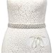 SWEETV Rhinestone Wedding Bridal Belt Bridesmaid Sash for Party Prom Evening Dresses Gown, Silver