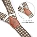 b.m.c BMC 3pc Mens Clip Suspenders Heavy Duty Adjustable Elastic Set - Brown