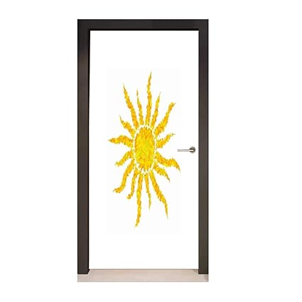 Amazoncom Sun 3d Door Wallpaper Artsy Grunge Star Drawing