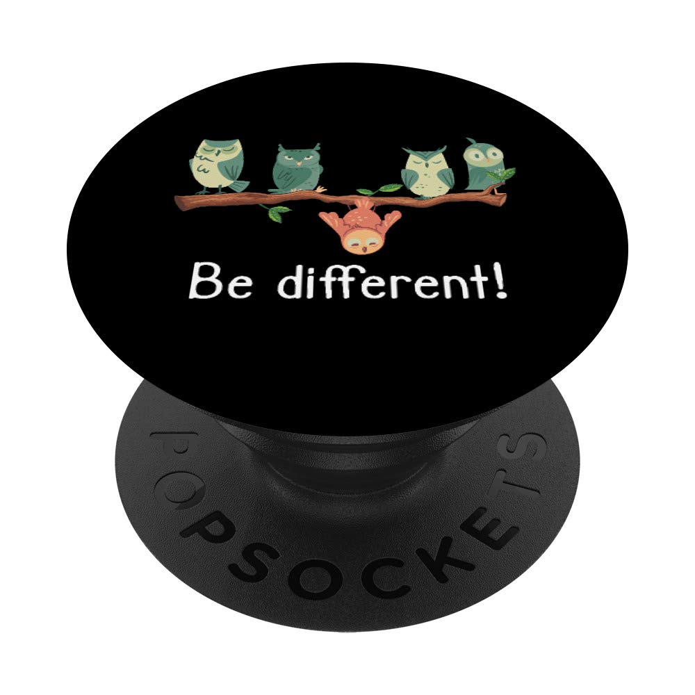 Be different - Sweet owls Fun bird owl PopSockets Swappable PopGrip