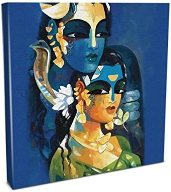 BuyRudraksha Shiv Parvati - Home Wall decor Canvas Print Gallery Wrap