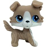 CFCLLBR #67 Mini Pet Toys Grey Collie Dog Animal Figure