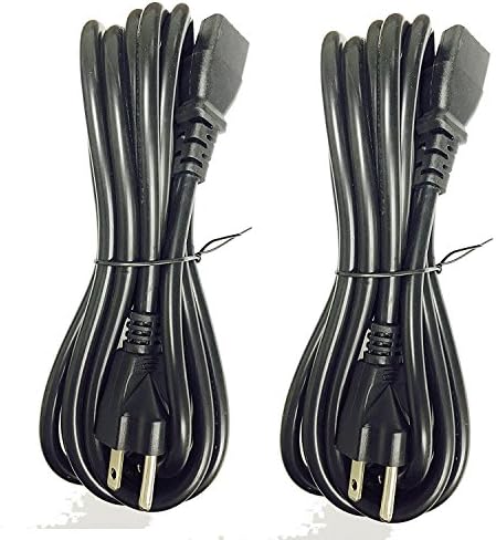 Edison to IEC cable~Rasha Collection- Power cord adapter- 18 GAUGE- 105 Degree -6ft long for lights, microwaves, electronics, Par light, Party, Club, Bar, Dj, Dmx System(Pack of 2)