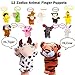 Easter Eggs with Mini Animal Finger Puppets Plush Toys, Kids Easter Basket Stuffers Party Favor School Classroom Rewards, Easter Egg Hunt Filler 12 Pack