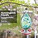 Muse Garden Glass Humming Bird Feeders for Outdoors - 27OZ Blown Glass Hummingbird Feeder - Unique Gift for Mom Gardeners Women, Outdoors Hanging Garden Decor, Includes Ant Moat & Brush, Starry Night