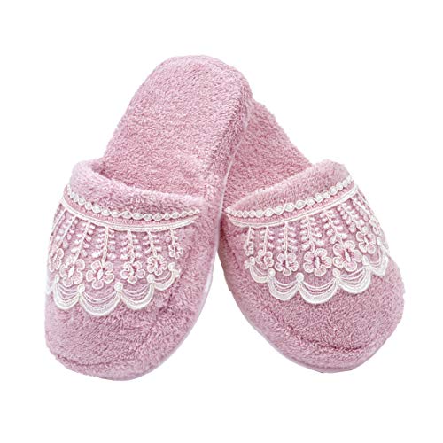 Minteks Bride Bridesmaid Hotel Spa Slippers for Women, Washable Cotton