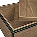 Amazon Brand – Rivet Axel Lid Storage Wood and Metal Side End Table Nightstand, Walnut