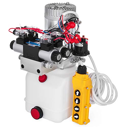 Happybuy Hydraulic Pump Double Acting Hydraulic Power Unit Double Solenoid Hydraulic Power Pack