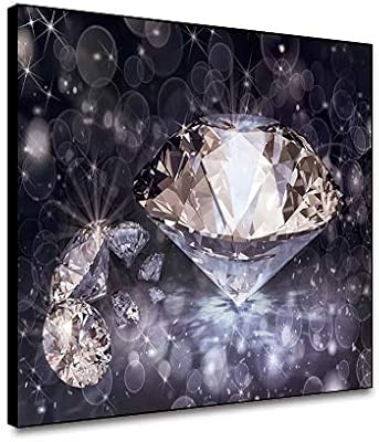 Amazon Com Shensu Framed Canvas Wall Art Prints Posters Sparkling Diamonds Shiny Light Spot Black Background Simple Wall Decor Artwork For Modern Living Room Bedroom Bathroom Kitchen Office Home Decor 20x16inch Posters