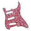 IKN 4Ply Pink Pearl ST Pickguard Backplate Set for 3 Single Coil ...