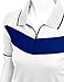 Xpril Women's 2 Tone Pattern Coolmax Fabric Polo T-Shirt