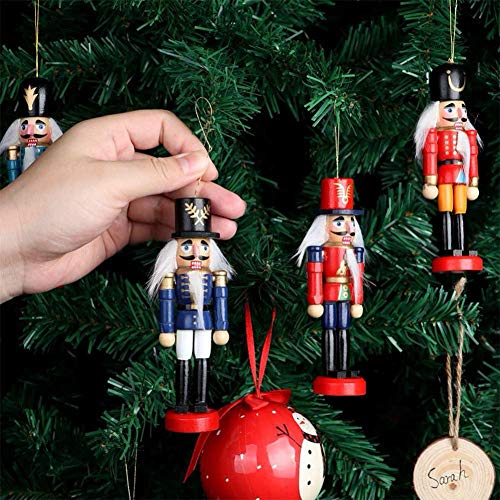 Per Newly 6PCS Wooden Soldier Christmas Nutcracker Puppet Doll Set Decoration Figurine Gift Box Ornament Decorative Toys Set - Thumbnail 7