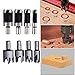 Woodworking Drilling or Chamfer tool,8PCS Wood Plug cutter,6pcs 1/4