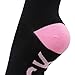 Matoen Women's Men's Fuck Off Letter Print Funny Cotton Sports Crew Socks, Sports Socks Pink