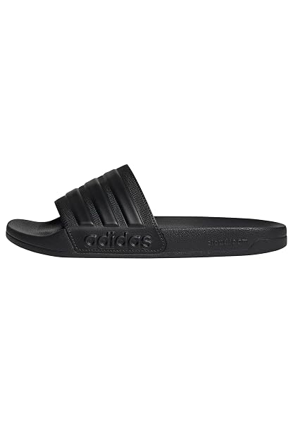 ADIDAS UNISEX SHOWER SLIDE SANDAL, CORE BLACK/CORE BLACK/CORE...