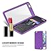 For iPhone 6 Wallet Case & iPhone 6S Wallet Case, FLOVEME [Slim Fit] [Hidden Mirror] Premium Wallets Cash ID Credit Card Slots Holder with Kickstand Feather Hard PC Back Cover, Purple