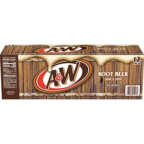 A&W ROOT BEER SODA, 12 FL OZ CANS, 12 PACK
